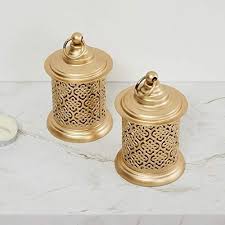 Home Centre Helios Baroque Cutwork Metal T Light Holder Set Of 2 In 2020 Light Holder T Lights Holder