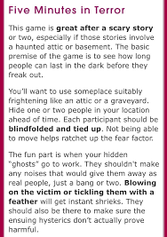 Scary Game Funny Party Games Scary Games To Play Fun Sleepover Games
