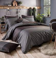 Housse De Couette Satin Enzo Noir Tradilinge Blancollection