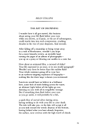 The Art Of Drowning By Billy Collins Poetry Magazine Drowning Quotes Fact Quotes Billy Collins