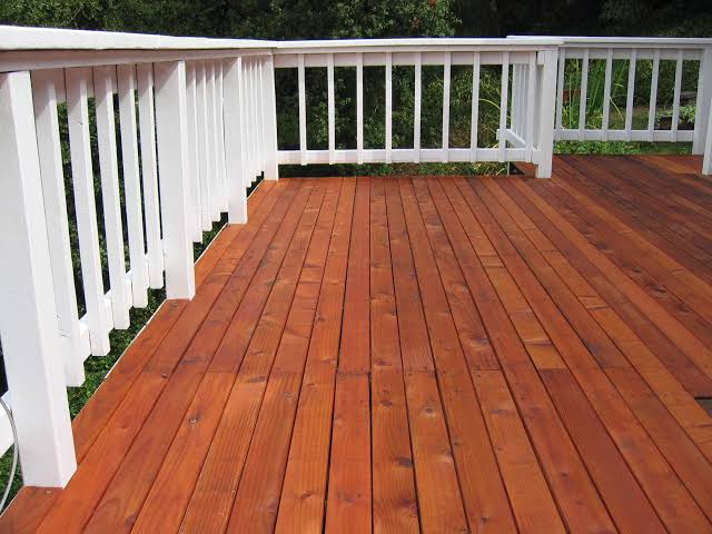 Deck staining