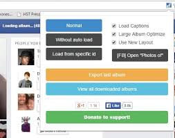 You can use your android web browser or facebook app to download photos from facebook directly to your device. Bulk Download Facebook Albums Photos
