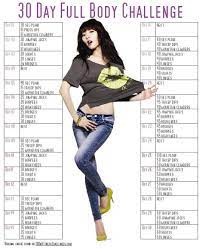 30 Day Full Body Challenge Ejercicios Adelgazar Rutina Para Adelgazar Ejercicios Para Adelgazar Barriga