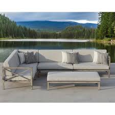 Ove Decors Pasadena 3 Piece Gray Aluminum Outdoor Sectional Set With Olefin Gray Cushions Pasadena3pcsect The Home Depot Outdoor Furniture Sofa Grey Outdoor Furniture Discount Outdoor Furniture