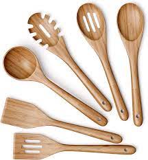 Advertisement step 1 wash your bamboo utensils after each use with hot, soapy water. Amazon Com Wooden Kitchen Utensils Set 6 Piece Non Stick Bamboo Wooden Utensils For Cooking Easy To Clean Reusable Wooden Spoons For Cooking Spatula Ladle Turner Pasta Server Kitchen Dining