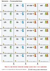 Die ersten pronomen, die dir im englischen. Pronomen Setzleiste Deutsch Klasse 2 Grundschulmaterial De