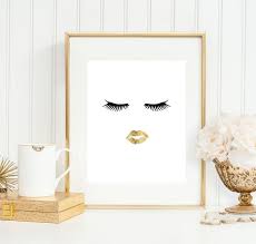 Bathroom Wall Art Bathroom Art Print Makeup Art 5x7 8x10 11x14 Lips Art Girly Decor Makeup Wall Art Bathroom Artwork