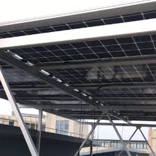 Bipv Mount Integrated With Carport Mounting Structures And Roof For Water Proof