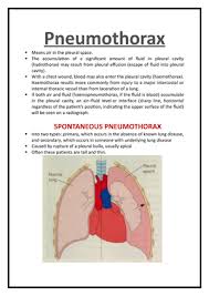 A collapsed lung requires immediate medical care. Pneumothorax Studocu