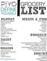 Piyo Grocery List Be Prepared To Follow The Piyo Meal Plan Www Rxforhealthyliving Com Piyo Piyo Meal Plan Piyo Piyo Workout
