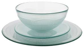 Enhance your dinnerware options with the mainstays 12 piece square clear glass dinnerware set. French Home Recycled Glass Dinner Set Contemporary Dinnerware Sets By French Home Brands Houzz