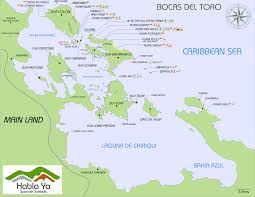 Bocas del toro is an archipelago of islands in the northeast corner of panama. Bocas Del Toro Maps Maps Of Bocas Town Carenero Bastimentos Solarte