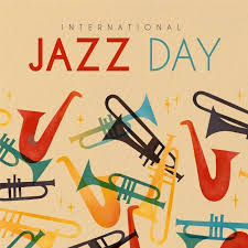 Download International Happy Jazz Day With Saxophones For Free Music Poster Design Music Illustration Jazz