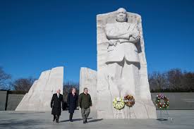 Trump Lays Wreath At Brief Visit To Martin Luther King Jr Memorial The New York Times The protests he organized, the marches he led king sits for a police mugshot in february 1956 after he was arrested for directing the montgomery bus boycott. martin luther king jr memorial