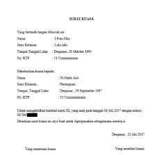 Yang bertanda tangan dibawah ini : Contoh Surat Kuasa Untuk Mengaktifkan Kartu Xl