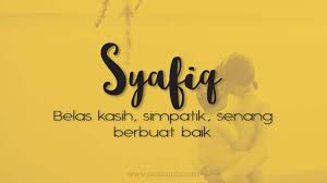 ~ ~ ~ ○m☆a☆k☆s☆u☆d ○n☆a☆m☆a ○i☆s☆l☆a☆m ~ ~ bersyukur ibu bapa berikan nama yang indah kepada kita. Arti Nama Syafiq Posbunda