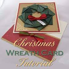 Christmas is a wonderful time to make origami models to decorate your christmas tree. Origami Christmas Wreath Card With Step By Step Instructions Origami Christmas Wreath Christmas Origami Christmas Card Tutorials