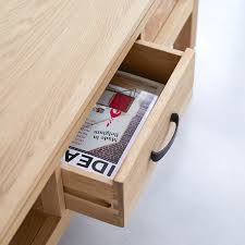 Choose from our wide range of wooden coffee tables, as you make the most of free delivery. Oak Coffee Table 110 X 60 Cm 2 Drawer Living Room Table Tikamoon