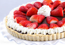 Chocolate Truffle Tart with Strawberries