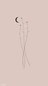 Download Premium Vector Of Flowers And The Moon Mobile Phone Wallpaper In 2020 Wallpaper Iphone Boho Flower Phone Wallpaper Iphone Wallpaper Hipster