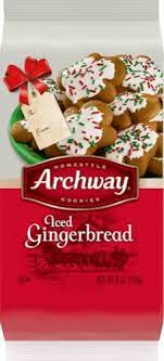 1 pack each of iced gingerbread, pfeffernusse, bells & stars sugar cookies. Kroger Archway Iced Gingerbread Cookies 6 Oz