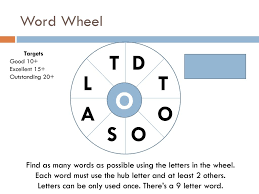 At least two of the terms are sometimes still used by uk … Word Wheel Targets Good 10 Excellent 15 Outstanding 20 B E T E R J Ppt Download