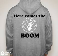 Here Comes The Boom Volleyball Volleyball Shirt Designs