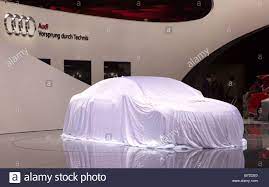Detroit Michigan An Audi Ready For Unveiling At The North American International Auto Show Stock Photo Photo Audi North American