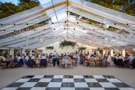 Black And White Dance Floor Wedding Real Wedding Marquee Black And White Dance Floor Clear Roof Marquee Marquee Wedding Festoon Lights Wedding Clear Marquee