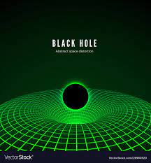 Black hole visualisation deformation time Vector Image