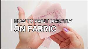 Inspirational words on hand printed fabric. How To Print On Fabric At Home Youtube