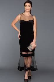 Siyah Kolsuz Kadife Elbise Abk245 Elbise The Dress Elbiseler