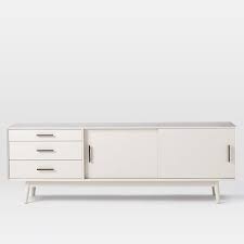 Does not have drainage hole. Mid Century Media Console 80 White