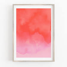 Coral Red Abstract Art Print No 2 By Drawn Together Art Collective Drawn Together Art Collective Art Prints London Red Abstract Art Art Prints Art