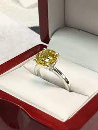 Canary Yellow Diamond Ring Yellow Diamond Engagement Ring Etsy Yellow Diamond Engagement Ring Fancy Yellow Engagement Ring Canary Yellow Diamond Ring