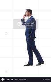 Premium Businessman Walking Standing Side View Isolated On White Backgro Photo Download In Png Jpg Format Walking Poses Business Man Side View