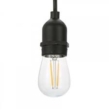 Industrial 2 Pack Wall String Lights 48ft 15 Led Waterproof Bulb Twinkle Lights For Yard Patio Beautifulhalo Com