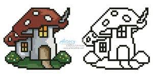 With over 17,000 cross stitch patterns, leaflets and books available, we're sure you can find the perfect pattern! Mushroom House Cross Stitch Pattern By Tereena Clarke Crosstitch Com