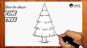 Here's a quick video on how to sketch a pine tree. How To Draw A Pine Tree Step By Step Youtube