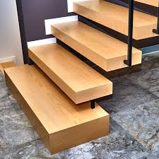 Custom Floating Stair Treads | Hardwood Lumber Company