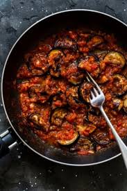 Auberginen Pfanne Mit Tomatensauce Antipasti Idee Zum Gegrillten Foodtempel Rezept Auberginen Vegetarisch Kochen Rezepte