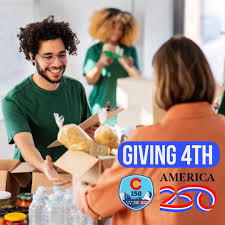 America - As we approach the nation's 250th anniversary, America250's Giving  4th initiative is working to make Independence Day a new national tradition  of charitable giving. By supporting the nonprofits and causes