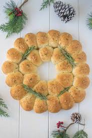 My beautiful christmas bread is a soft & slightly sweet egg bread filled with golden raisins. Holiday Rosemary Bread Wreath