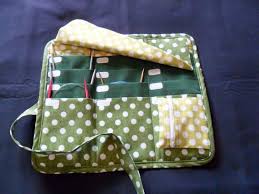 Teamoy organizer case for interchangeable circular knitting needles, crochet hooks and knitting accessories, keep all in one place and easy to carry, blue (no accessories included). Sewing Pattern For Knitting Needle Holder