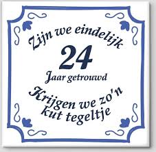 Bol Com Huwelijk Cadeau Zijn We Eindelijk 24 Jaar Getrouwd Krijgen We Zo N Kut Tegeltje