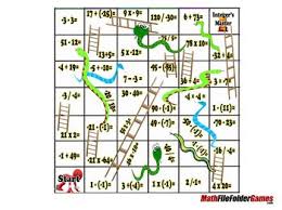 Integers Mokshapat Snakes Ladders Integer Game Integer Games Integers Snakes And Ladders