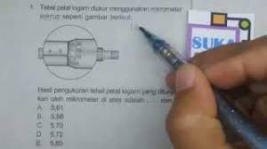 Skala nonius, memberikan pengukuran fraksi Pengukuran Mikrometer Sekrup Fisika Youtube