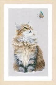 Stoney creek cross stitch collection. Lanarte Forest Cat Cross Stitch Kit 0171041 123stitch