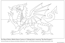 David's day and welsh culture.it's just the thing for getting a class excited and intrigued to learn more, and will be especially enjoyed by children who love magical creatures. alternatively, you could even use this simple welsh dragon colouring sheet to keep children occupied and having fun on. Flag Of Wales United Kingdoms Coloring Pages Printable