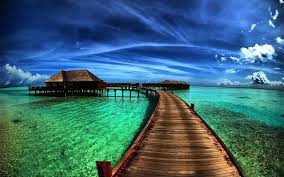  Pemandangan Laut Dan Jalan Diatas Laut Beach Wallpaper Beautiful Landscape Wallpaper Beach Pictures
